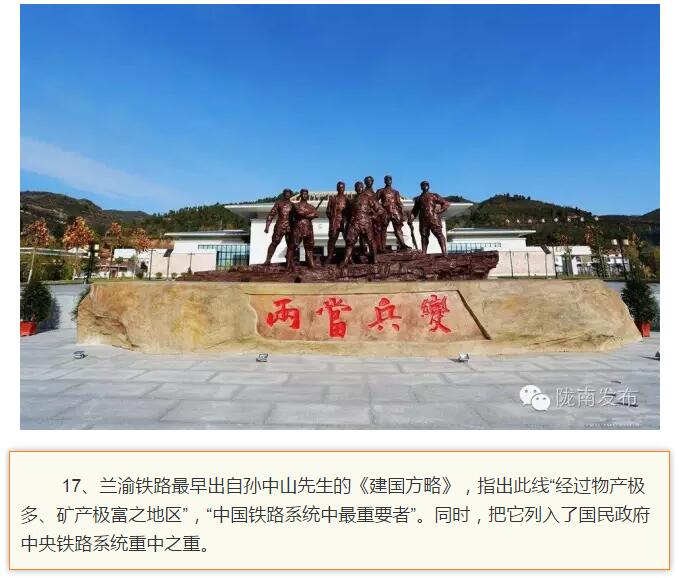 蘭渝鐵路最早由孫中山先生提出？在隴南，你不知道的事兒還有……