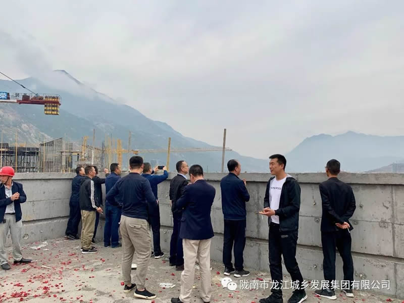 匠心傾注、喜封金頂——龍江?雙子座商住小區(qū)主體順利封頂