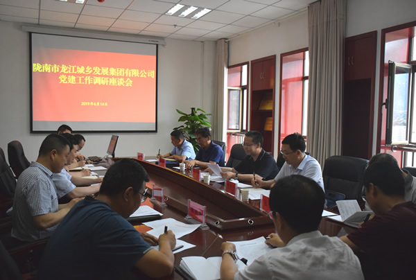 隴南市委常委、組織部部長楊郃調(diào)研指導(dǎo)市龍江城鄉(xiāng)發(fā)展集團(tuán)公司黨建工作