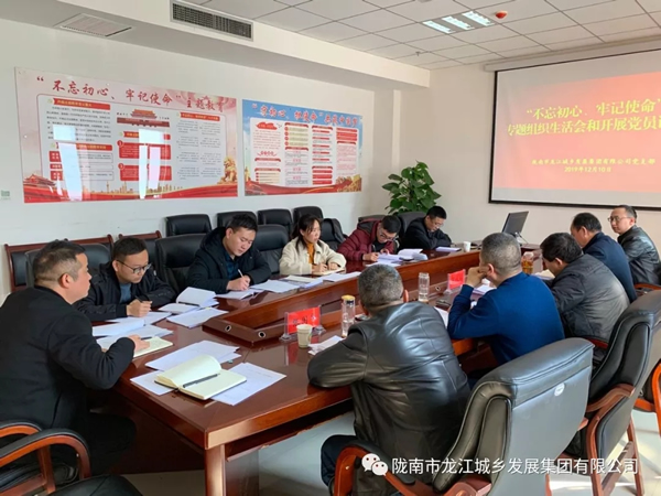 市龍江集團(tuán)黨支部召開(kāi)“不忘初心、牢記使命”專(zhuān)題組織生活會(huì)和民主評(píng)議黨員會(huì)議